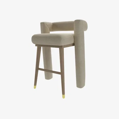 Sofa.com Fonda Tall Stool in Pampas Hygge Smart Linen
