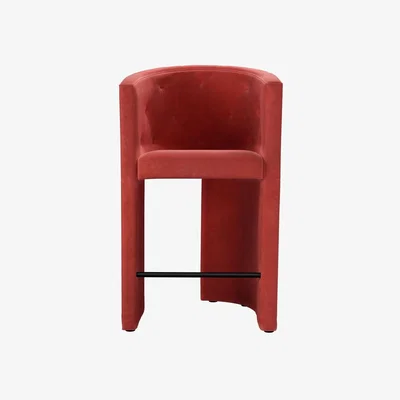 Sofa.com Coco Tall Stool Stool in Wild Raspberry Smart Velvet - sofa.com