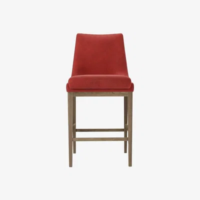Sofa.com Basil Tall Stool Stool in Wild Raspberry Smart Velvet - sofa.com