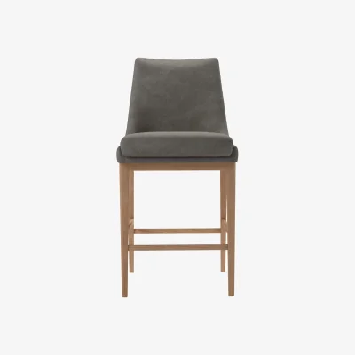 Sofa.com Perfectly Pristine Basil Tall Stool in Coin Soft Chenille - sofa.com