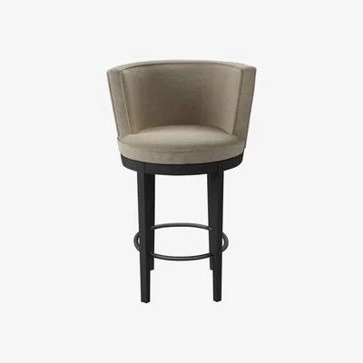 Sofa.com Margaux Tall Stool Stool in Pampas Hygge Smart Linen