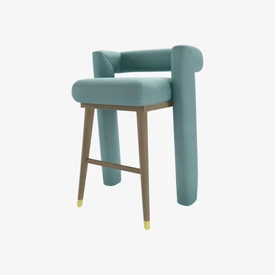 Sofa.com Fonda Tall Stool in Eucalyptus Smart Cotton - sofa.com