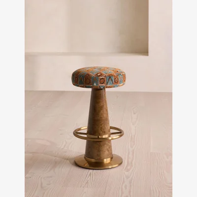 Soho Home Killian Barstool, Lumi Jacquard