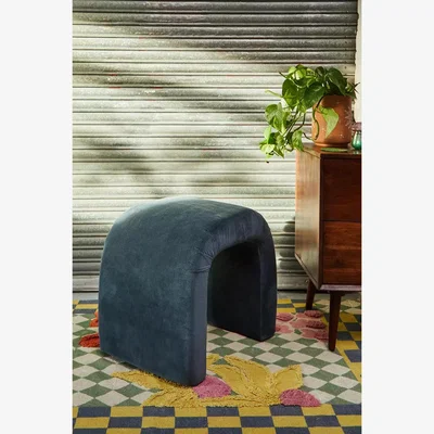 Urban Outfitters Juliette Stool - Charcoal L: 50.8cm x W: 40cm x H: 47cm at Urban Outfitters
