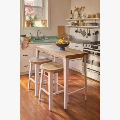 Urban Outfitters Haskal White Breakfast Bar & Stools - White ALL at Urban Outfitters