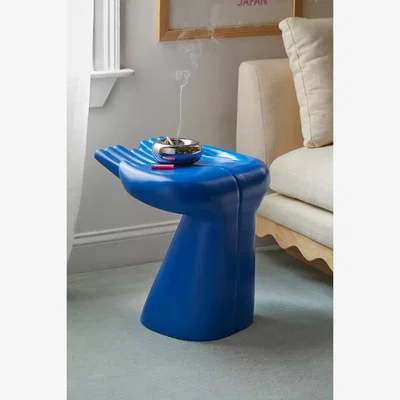 Urban Outfitters Open Hands Stool - Blue L: 44.5cm x W: 40.6cm x H: 49.5cm at Urban Outfitters