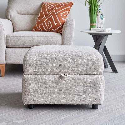 Woods Furniture Montana Storage Stool - Montana Storage Stool Opulence Velvet