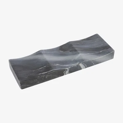 Amara Luxe - 3 Bottle Marble Wine Tray - Grey