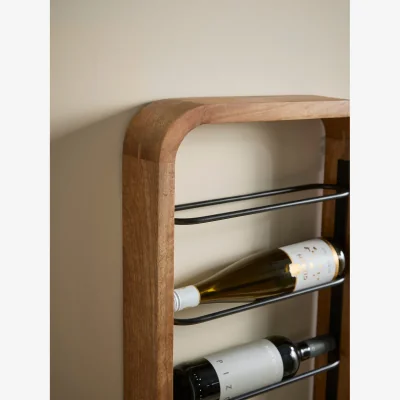 Cox and Cox Curved Wooden Wine Rack
