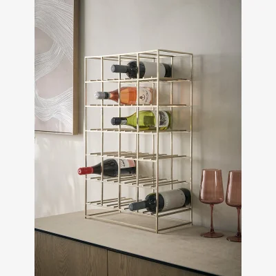Cox and Cox Large Iron Wine Rack - Grey