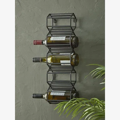 Cox and Cox Hexagonal Wine Rack - Black