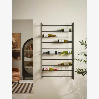 Cox and Cox Industrial Wall Mounted Wine Rack - Large