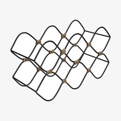 Dunelm BarCraft Wire Wine Rack Black