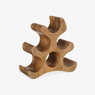 John Lewis John Lewis & Partners Wine Rack, 6 Bottle, Mango Wood