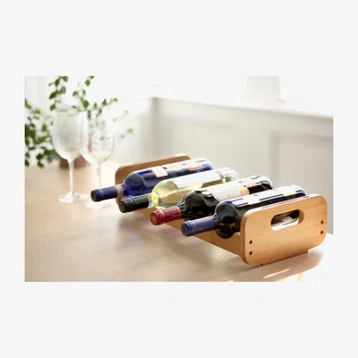 John Lewis RTA Bamboo Wine Rack, 4 Bottle, Natural