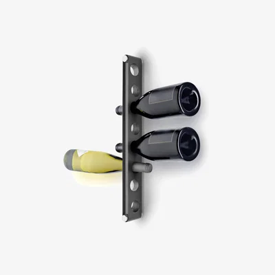 Made in Design Wall-mounted bottle holder - / Steel - 8 bottles by Eva Solo Black