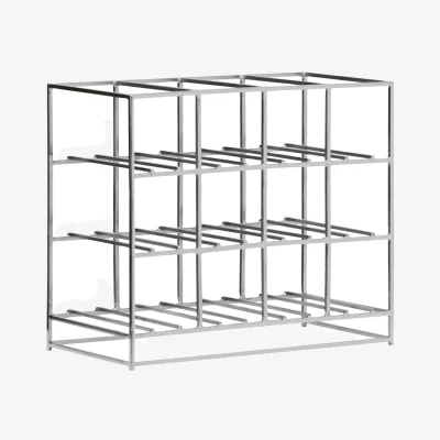 Nordic Nest House Doctor House Doctor wine rack 12 bottles 41x35 cm Silver finish