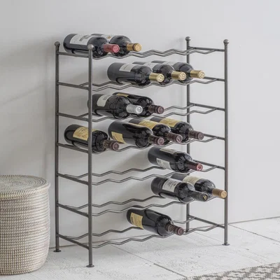 Olivia's Garden Trading Farringdon Wine Rack in Steel