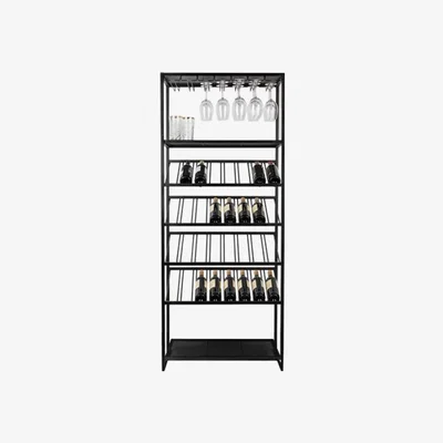 Olivia's Zuiver Cantor Wine Rack Large / Black / Large