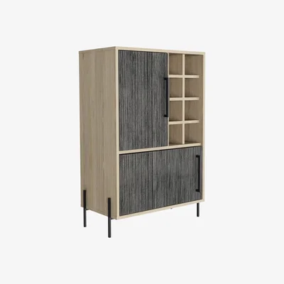 The Range Harvard drinks bar - Washed oak and grey