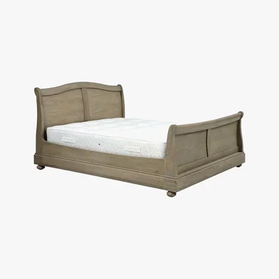 The Cotswold Company Hadley Smoked Oak High Foot End 5ft Sleigh Bed