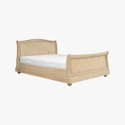The Cotswold Company Ashwicke Grey Painted 5ft Kingsize Sleigh Bed