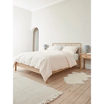 Cox and Cox Bergen Oak Double Bed - Natural