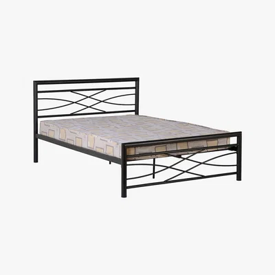 Dunelm Kelly Black Metal Bed Frame Black