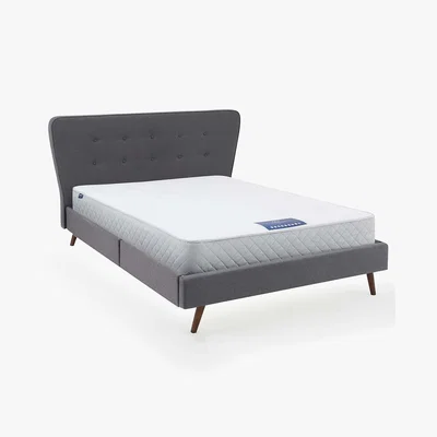 Dunelm Mid Century Upholstered Bed - Dark Grey Dark Grey