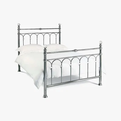 Dunelm Carrington Chrome Bedstead Chrome Silver