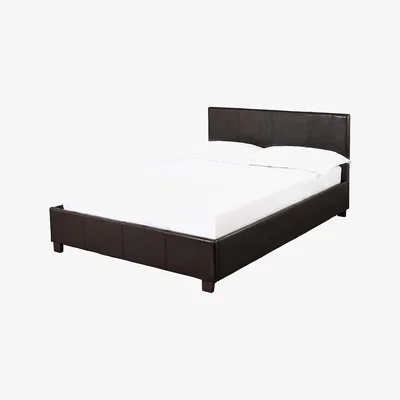 Dunelm Genoa Leather Ottoman Bedstead Black