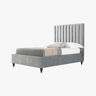 Dunelm Bern Grey Ottoman Bed Frame Light Grey