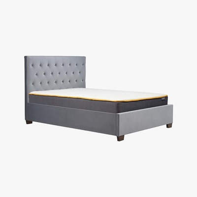 Dunelm Cologne Fabric Bed Frame Grey