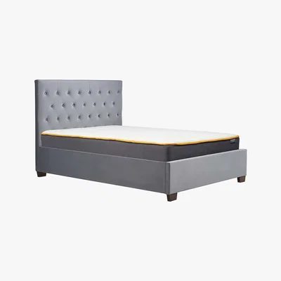 Dunelm Cologne Fabric Bed Frame Grey
