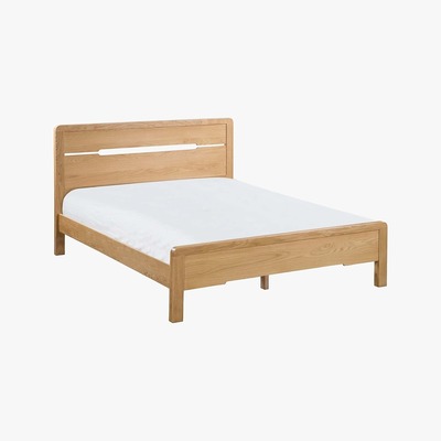 Dunelm Curve Wooden Bed Brown
