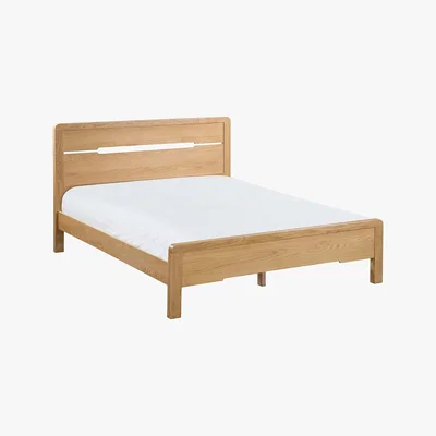 Dunelm Curve Wooden Bed Brown