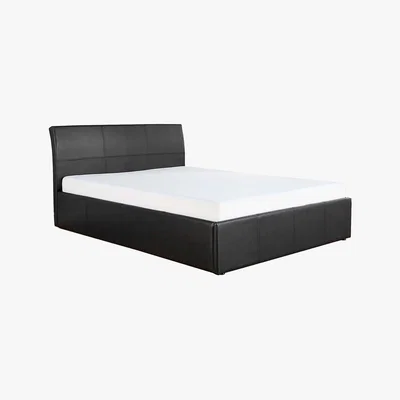 Dunelm Ascot Faux Leather Ottoman Bed Black