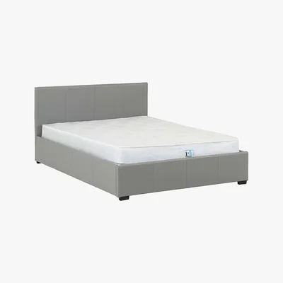 Dunelm Waverley Faux Leather Ottoman Bedstead - Grey Grey