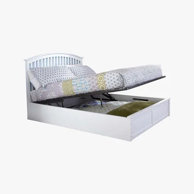 Dunelm Madrid White Ottoman Bedstead White