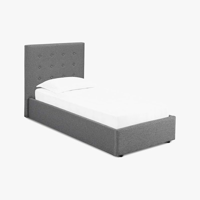 Dunelm Lucca Grey Upholstered Bed Frame Grey