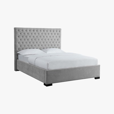 Dunelm Cavendish Chenille Bed Frame Grey