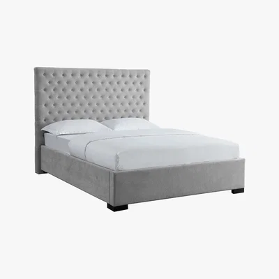Dunelm Cavendish Chenille Bed Frame Grey