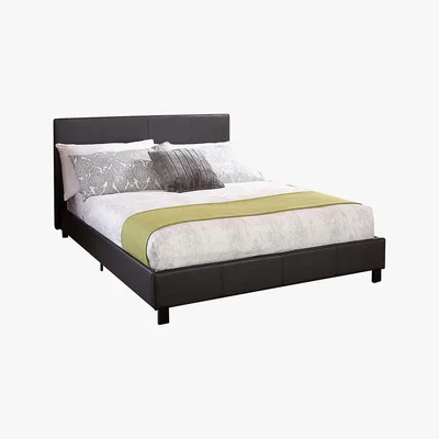 Dunelm Faux Leather Black Bed in a Box Black