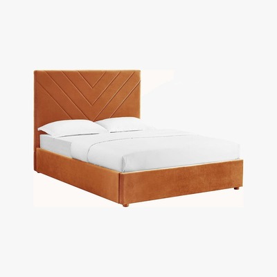 Dunelm Islington Velvet Bed Frame - Orange Orange
