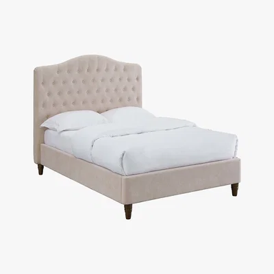 Dunelm Sorrento Chenille Bed Frame - Pink Pink