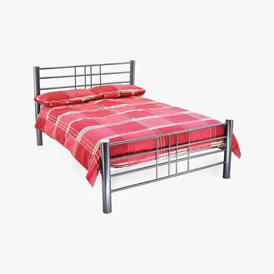 Dunelm Cuba Silver Hammered Metal Bed Frame Silver