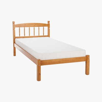 Dunelm Pickwick Wooden Bed Frame Brown