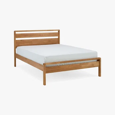 Dunelm Scandi Mid Century Wooden Bed Mid Oak (Brown)