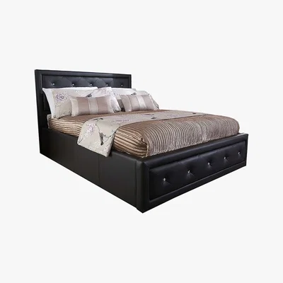 Dunelm Hollywood Black Ottoman Bed Black