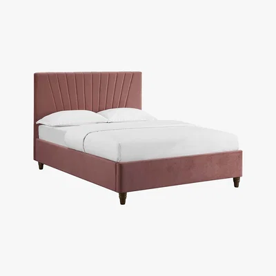 Dunelm Lexie Velvet Bed Frame - Pink Pink